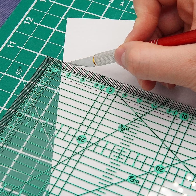 MANUFORE 15 x 30cm Sewing Acrylic Ruler Anti-Slip Metric Ruler DIY Quilting Tools with Clear Printed Lines for Precise Cutting - Image 5